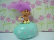 EASTER EGG WITH ATTACHED MINIATURE BUNNY - Russ Troll Doll - NEW