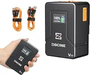 ZGCINE ZG-V99 V6 (Updated Version) V-Mount Battery 99Wh (14.8V 6800mAh) Support D-TAP/BP/Input and Output, Applicable to DSLR Camera/Mobile Phone/Monitor/ElectricSlide