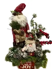 Santa Clause Comfort & Joy Centerpiece Christmas Winter Arrangement 20”