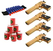 Kids Safe Police Gun Party Pack Toy Foam Blaster Pack x 4