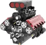 Toyan ]V8 FS-V800 28cc DIY 4 Stroke 8 Cylinder RC Nitro Engine Kit Supercharger