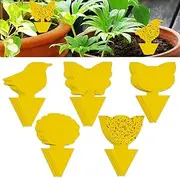 Yellow Dual-Sided Gnat Traps - Yellow Sticky Fruit Flying Plant Insect Like Fungus Gnats (21)