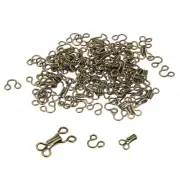 100pcs Sewing Hooks and Eyes Closure for Bra Trousers Skirt Dress, Bronze
