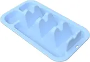 Silicone Taco Plates - Taco Rack with 3 Dividers,Silicone Reusable Non-Slip Food Dish with 2 Condiment Compartments for Adults Kids Family Wedding
