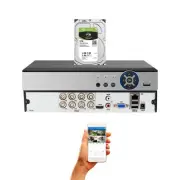 8 Channel H.265 Security DVR with 8TB Hard Drive Surveillance Camera Recorder