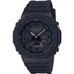 【CASIO 卡西歐】G-SHOCK 街頭軍事系列八角電子錶-黑 開學(GA-2100-1A1)