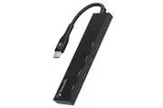 Bonelk Long-Life USB-C Male To Female 4-Port USB-C 3.0 Slim Hub For PC Phone BLK