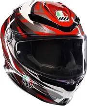AGV K6 S Reeval, full face helmet , color: White/Red/Grey , size: XXL