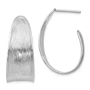 Sterling Silver Polished And Textured Earrings