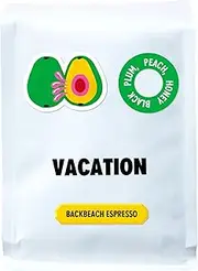 VACATION COFFEE Espresso Blend Whole Bean 1kg Bag Back Beach Blend, Fruity, Medium Body, Specialty Coffee
