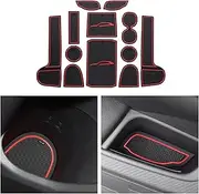 CDEFG Compatible with Mitsubishi Eclipse Cross 2018-2022 UK Rubber Mats, Non-Slip Mats Centre Console Anti-Slip Cup Drink Holder Eclipse Cross Rubber Mat Armrest Pads Eclipse Cross 2022 Accessories
