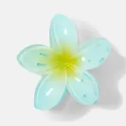 Blue Frangipani Claw Hair Clip