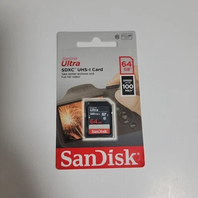 SanDisk 64GB Ultra SDXC Class 10 UHS-1 100MB/s Memory Card