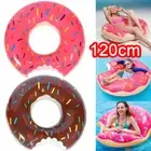 Giant Inflatable Donut Swimming Ring Pool Float Raft Adult Beach Lounge Bed NEW