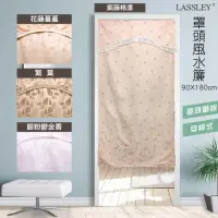 在飛比找momo購物網優惠-【LASSLEY】罩頭蕾絲風水簾-90x180cm(台製 M