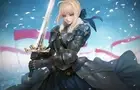 Anime saber fatezero sword blonde Playmat Gaming Mat