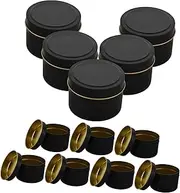 UTHCLO 12Pcs Metal Candle Jars DIY Empty Candle Containers with Lids for Home Decor Essential Oil Storage and Creative Projects Durable Tinplate Design