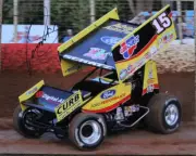 DONNY SCHATZ-TSR-FORD-CARQUEST #15 @ LINCOLN-AUTOGRAPHED 8" X 10" PHOTO