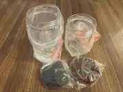 NEW! 2-Pack Original Ninja 24 oz+18 Cup w/Sip & Seal Lid (Nutri Ninja Auto-iQ)