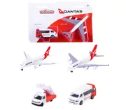 Majorette - Qantas Series Qantas Plane and Vehicle Assorted