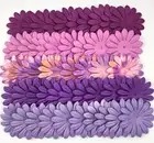 50 Quality Green Tara Mulberry Paper Flowers - Petals 5 cm - Purple Mix