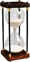Large Sand Timer 60 Minutes - Rainbow Glass Decorative Hourglass | Metal Wooden Frame Decorative Hourglass | 1 Hour Home Decoration Hourglass Timer, Hourglass for Home, Desk, Office Decoration