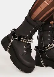 [Funk Plus] Stud And Chain Boot Strap