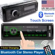Single DIN Bluetooth In-Dash Car MP3 Player AM/FM Stereo Receiver USB AUX Radio