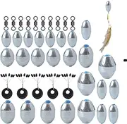 Lead Weights for Fishing | Fishing Sinkers for Saltwater | Egg Shaped Sinkers for Catfish Casting Saltwater and Freshwater, for Camping, Travel
