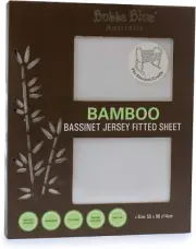 Bamboo Jersey Basinet Fitted Sheet, White