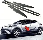 Side Door Body Moulding Cover Trim Carbon Fiber Style ABS Chrome Car-Styling Exterior Car Accessories Compatible for CHR 16-17
