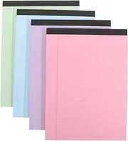 SHINEOFI 4pcs Paper Legal Pads: 11.7 X 8.5 Inch Writing Pads for Office Work - College Ruled Paper A4 Notebook for Grocery Shopping List