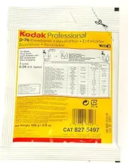 Kodak D-76 Black & White Film Developer Powder to Make 1 Litre.