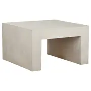 Mali Concrete Coffee Table Milky White Fibre Clay Concrete