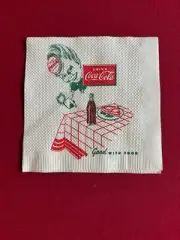 1950's, Coca-Cola, "Un-Used" Sprite Boy Napkin (Scarce / Vintage)