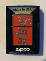 Brand New- Old Stock Supreme Swarovski Crystal Zippo Lighter With Box Nice Peace