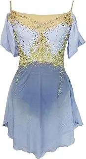 [Zagitova] Figure Skating Dress for Girls Patchwork Sleeveless Women Handmade Competition Dance Outfit with Rhinestone