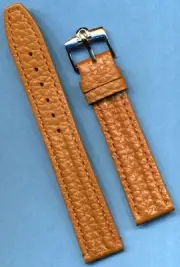 BISON GRAIN WATCH STRAP 18mm 20mm LEATHER & GENUINE OMEGA BUCKLE STEEL OR GOLD