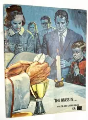 Vintage The Mass Is Color and Learn Book 1967 Unused Catechetical Guild