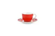 Blushing Birds Espresso Cup & Saucer (Red) - 120mL