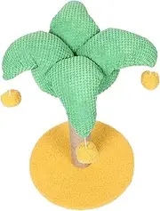 GANAZONO Coconut Tree Cat Scratching Post Sturdy Sisal Scratcher Pole for Indoor Kittens Durable Cat Portable Design for Summer Fun and Versatile Usage