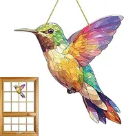 Bird Sun Catcher, Stained Glass Window, Acrylic Sun Catcher, Sun Catcher Panel, Wall Art Stained Glass, Bird Window Decoration, Exquisite Sun Catcher, Holiday Sun Catcher, Stained Glass Bird,