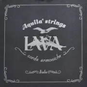 Aquila Lava Low-G Tenor Ukulele String Set - Grey-Black with Mother-of-Pearl Tou