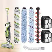 4PC Vacuum Brush Rolls 1868 and 2PC 1866 Replacement Vacuum Filters, Compatible with Bissell CrossWave 2306A & 1785A Series Vacuum Cleaner, Compare to Part Bissell Crosswave 1785R 1785 2306 2551