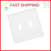 Franklin Brass Classic Beaded (1-Pack) Decorative Light Switch Cover Pure White