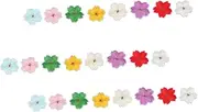 PLAFOPE 24pcs Flower Pattern Hot Melt Stickers for Clothing Bags Costumes Easy to Use Patches for Personalization Repair Embroidered Cloth Accessories