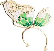 [GLSTOY] Chic Butterfly Wing Cuff Earring for Women Elegant Ear Hook Design for Daily Wear Weddings Cosplay and Special Occasions Stunning Accessory for Ladies