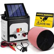 1200M Poly Tape 8KM Electric Fence Energiser Giantz Solar Powered