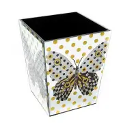 Brand New Mackenzie Childs Spot On Butterfly Waste Bin