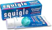 Squigle Enamel Saver Toothpaste - 36% Natural Xylitol, SLS Free With Fluoride, Canker Sore Treatment. Prevents Bad Breath, Perioral Dermatitis, Chapped Lips, Soothes Protects Dry Mouths - (1 Pack)